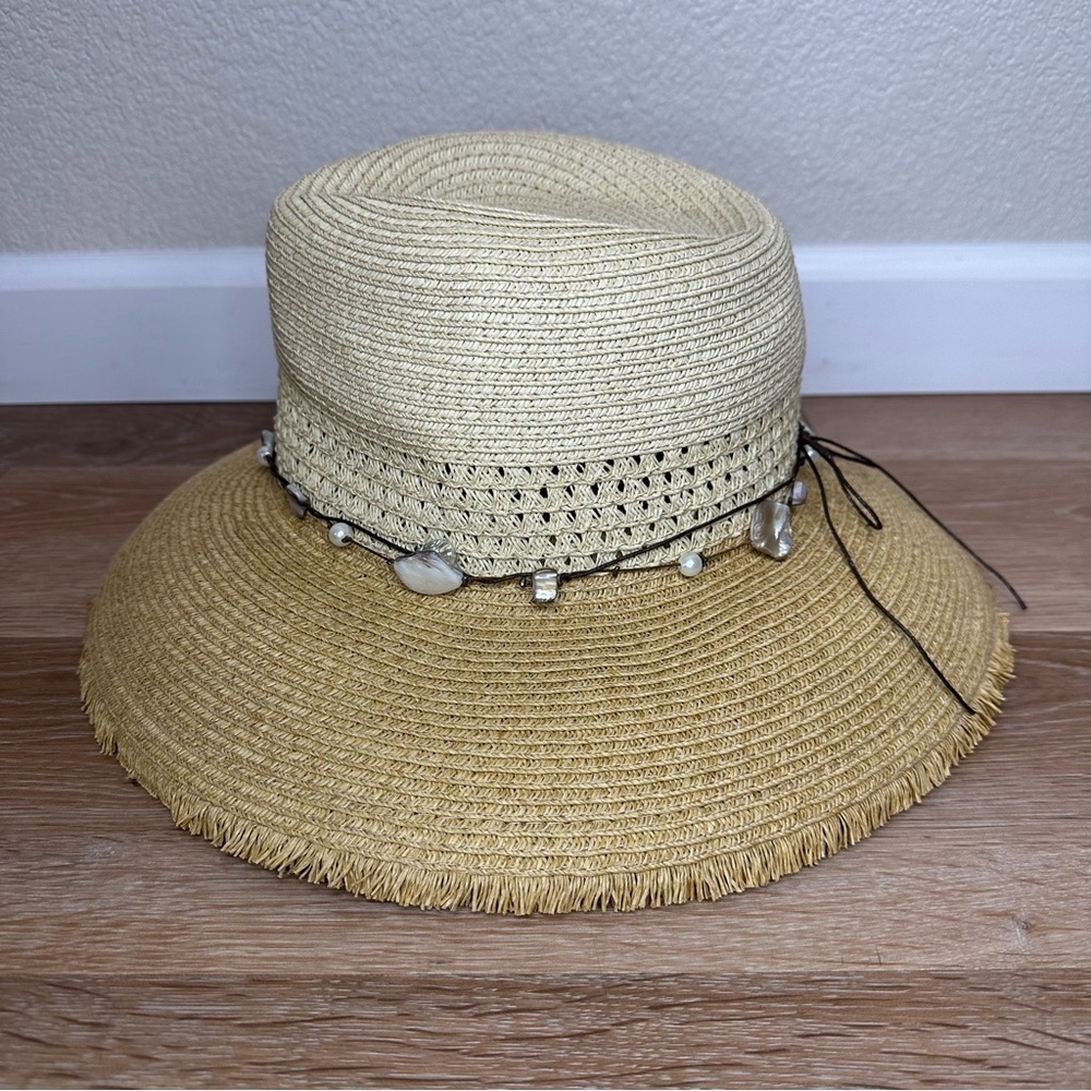 Scala Pronto Sea Shells Boho Summer Hat - image 4